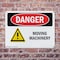 Signmission Moving Machinery Danger Sign, Plastic, 10in W x 7in L, 2PK OS-2PACK-DS-P-710-L-1453 - alternate 4